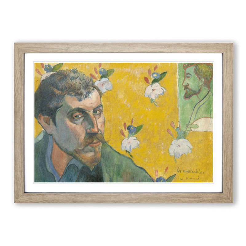 Self-Portrait Vol.4 by Paul Gauguin - Picture Frame Painting, 48cm H x 65cm W x 2cm D, Oak Framed