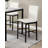 Upholstered Counter Stool with Metal Frame