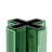 Irmfried X-Shaped Handmade Green Glass Table Vase-643226438