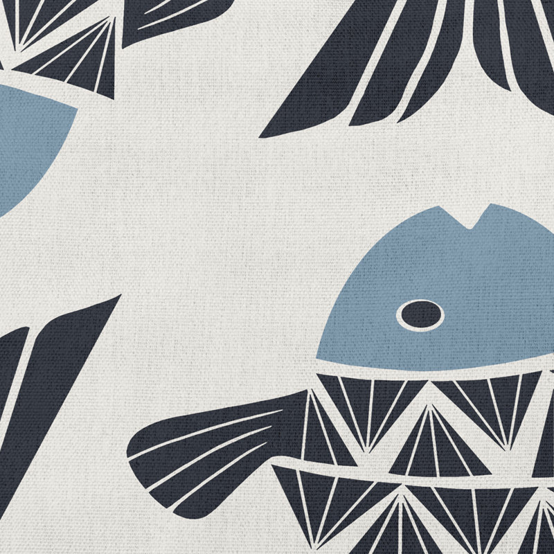 Housse de coussin et insert Big Fish Coastal, Fumée poussiéreuse, 14 po x 20 po