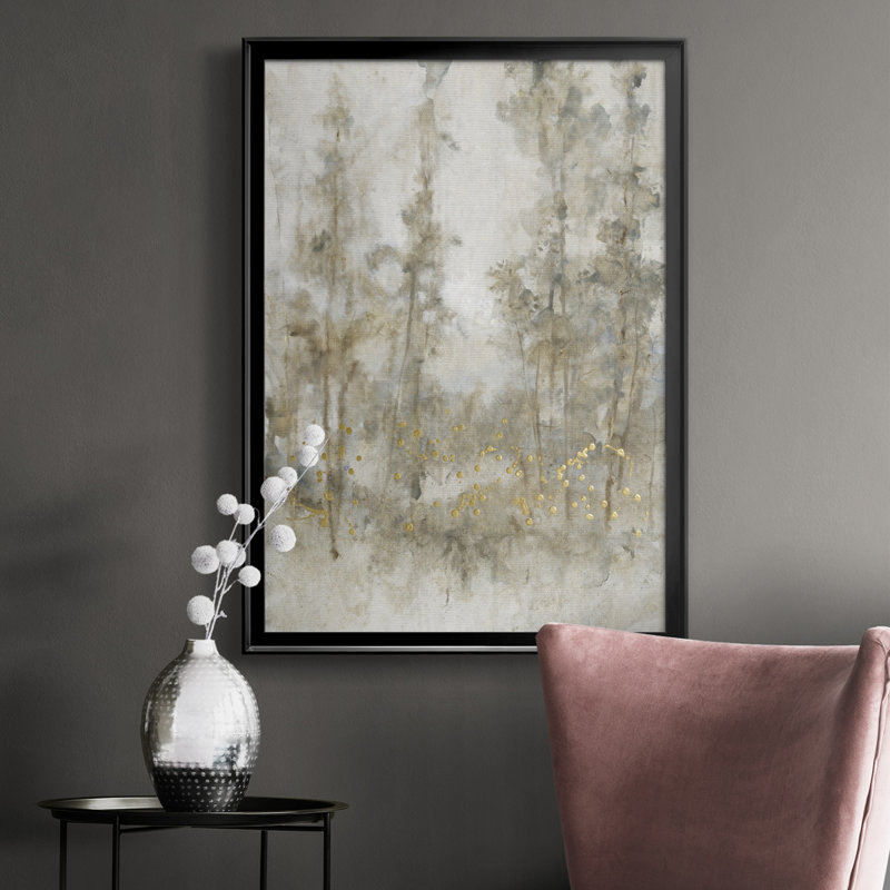 Thicket Of Trees I - reproduction d'art sur toile, Cadre noir, H 24,5 po x l 18,5 po x P 1 po