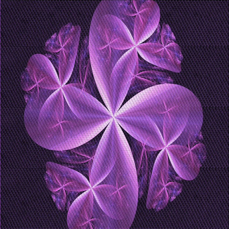 Mauve/blanc/Tapis décoratif bleu marine, Carré 7 pi