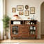 Buffet avec porte vitrée et peinture à base d'eau