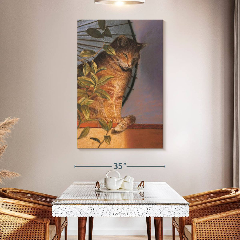 Brampt Cat Contemplation, H 51 po x l 34 po