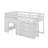 Twin Size Loft Bed With Cabinet And Shelf-1236290257