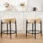 Modern Dining Chair Set, 23.6" Counter Height Stools with Round Soft Padded Boucle Backless Seat-379485570