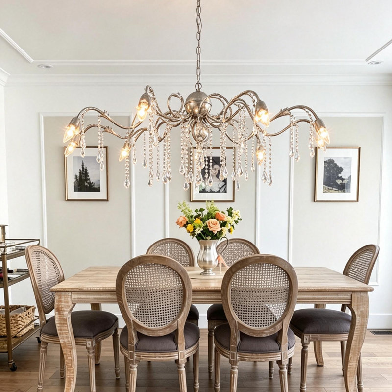 Luminaire suspendu en cristal 9 lumières