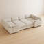 Canapé 4 places en chenille imperméable en forme de U avec doubles sièges d'angle et doubles poufs-2071880463
