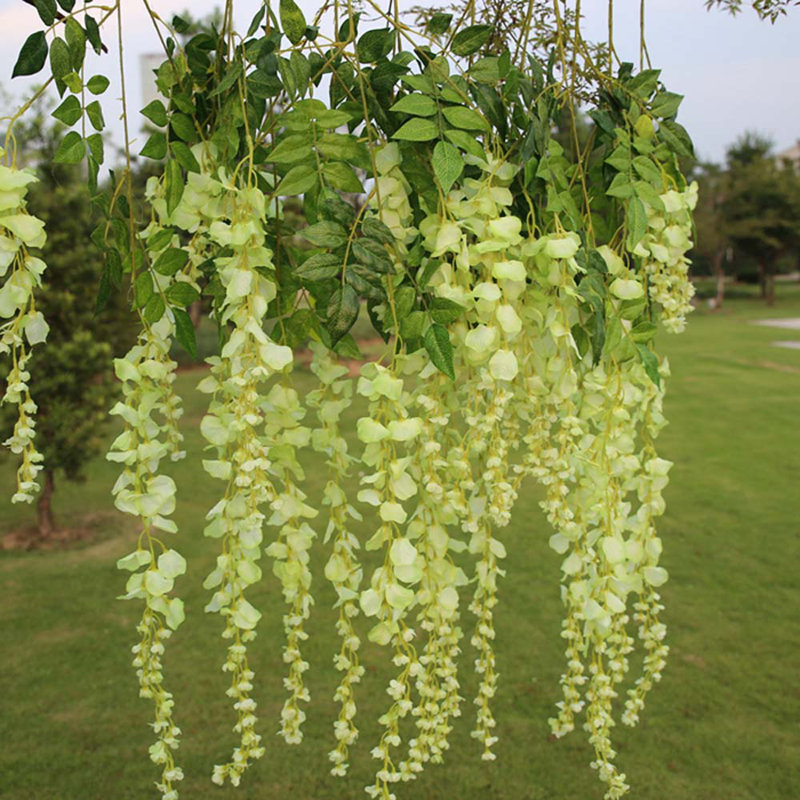 Faux Wisteria Swag, Light Green