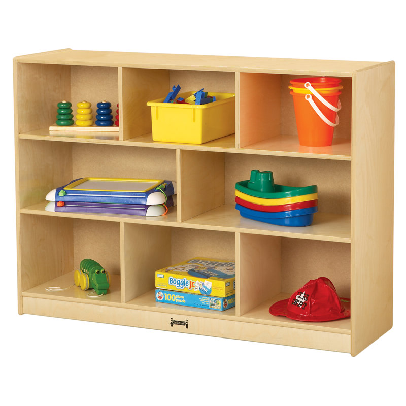 Kids Natural Wood Super-Sized Mobile Storage Unit