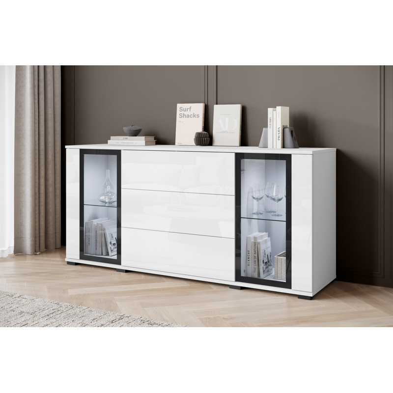 Demicah Laminate 3 - Drawer Rectangle Accent Chest, White