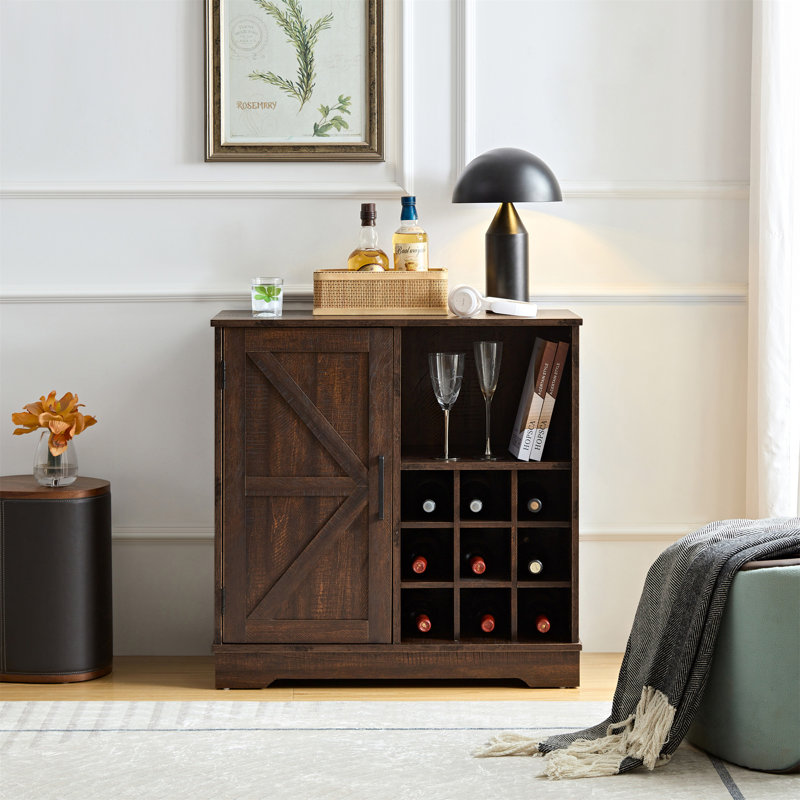 Armoire de bar Farmhouse Coffee Bar , Brun