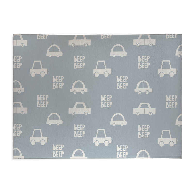Beep Kids Play Mat, Slate Blue, Rectangle 2' x 3'