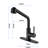 Matte Black Kitchen Faucet With Pull Out Spray, Single Handle Sink 360 Rotating High Nozzle. Corrosion And Rust Surface For Long Lasting. Easily Control Water Temp Flow One Handle. Stainless Steel-1082450137