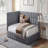 Full Size Velvet Upholstered Daybed/Sofa Bed Frame