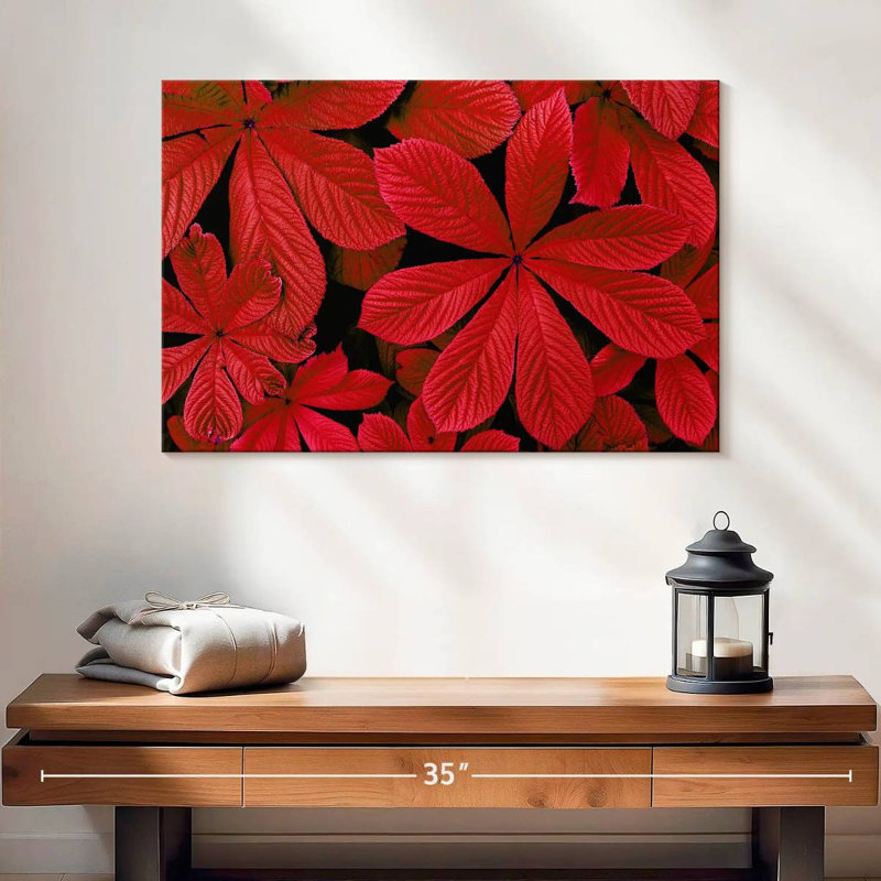 Harnek - feuillage d'automne rouge, H 16 po x l 24 po