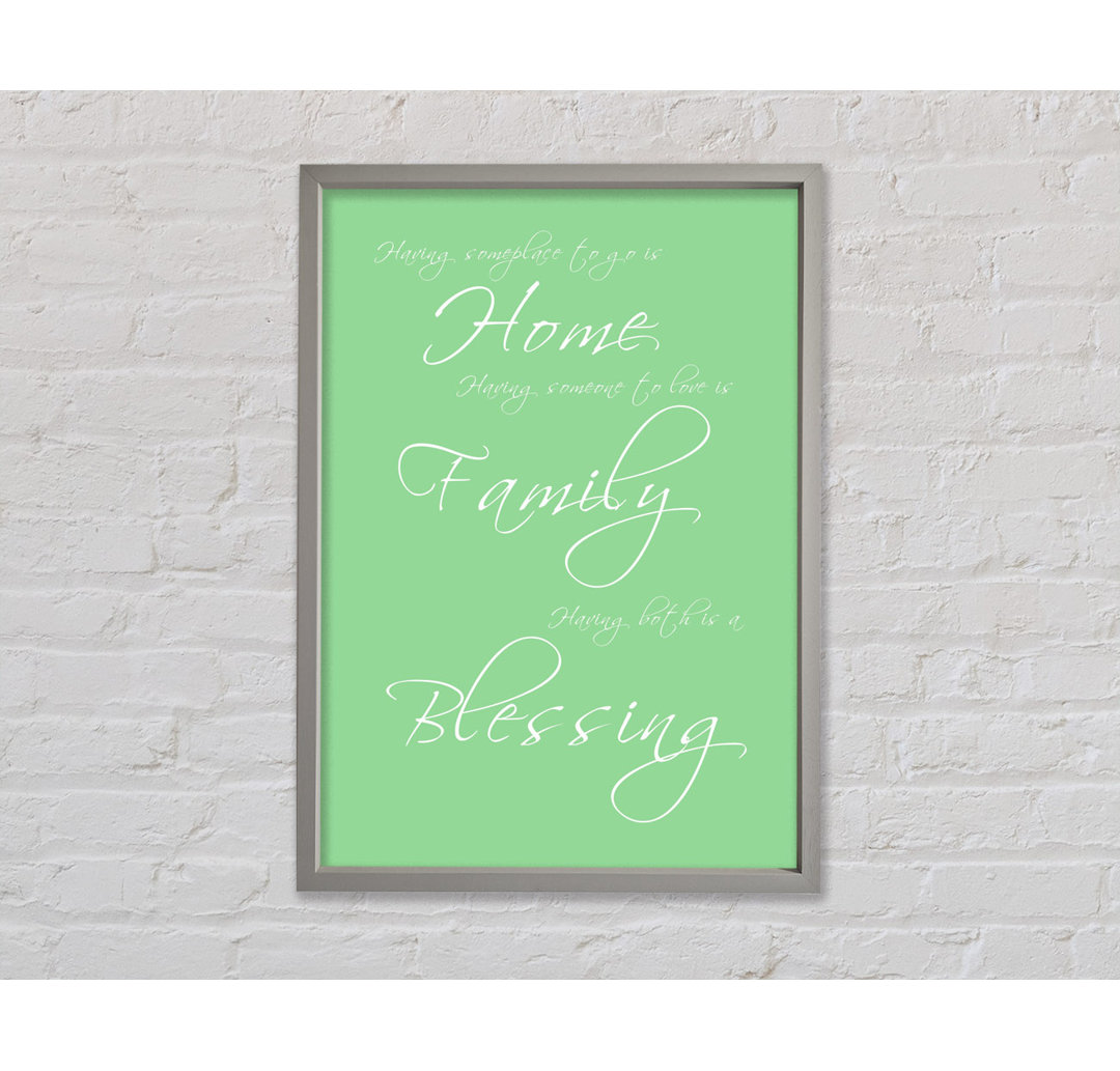 Home Quote Having Someplace To Go Is Home Vivid Pink Framed Print