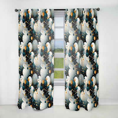 Motif à pois Art Deco Glamour - rideau abstrait - rideau obscurcissant - 1 panneau