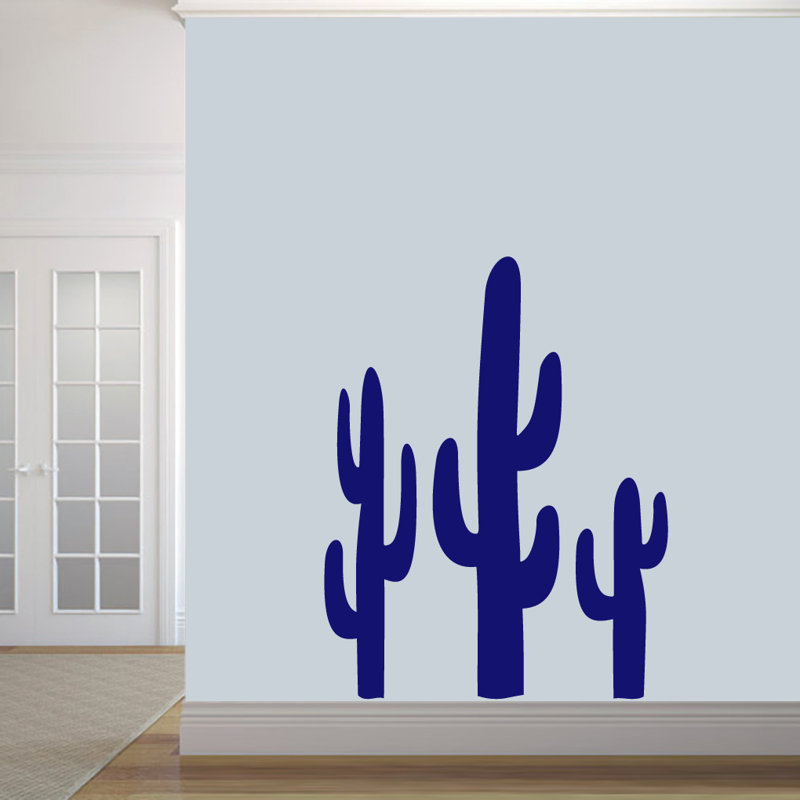 Adhésif décoratif cactus, Bleu marine