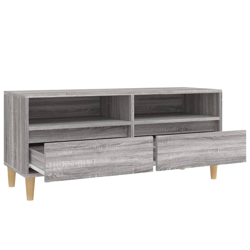 Howie TV Cabinet 100x34,5x44,5 cm Engineered Wood, Grey Sonoma