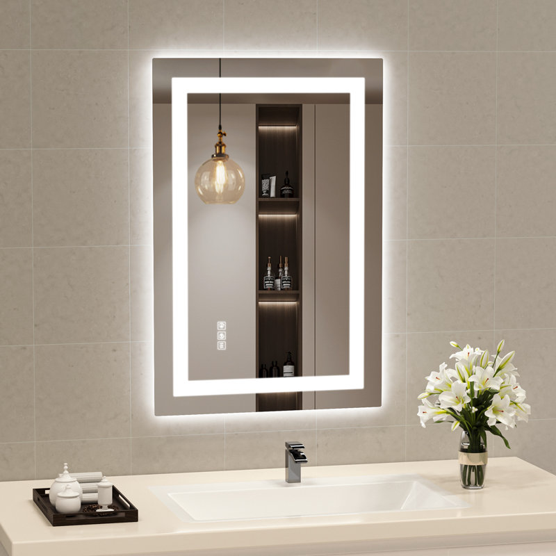 Miroir de salle de bain Keyshauna, 36 po x 24 po