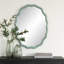  Miroir ovale bleu Isly Robin's Egg