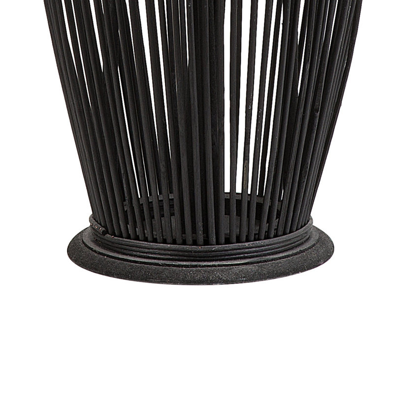 Wood Floor Lantern, Black, Black Framed