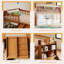 Bed Frame With Storage Shelf, Wooden Bed With Slide And Ladder, Guardrail-376879389