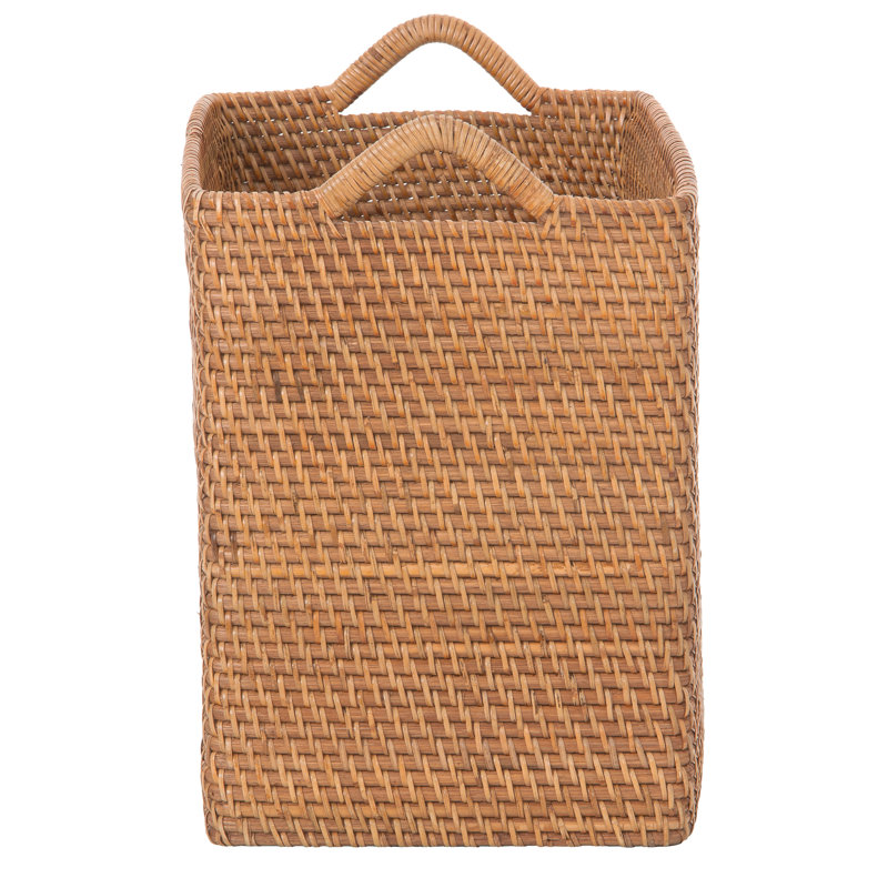 Beachcrest Home™ Simran Rattan Basket, Brown