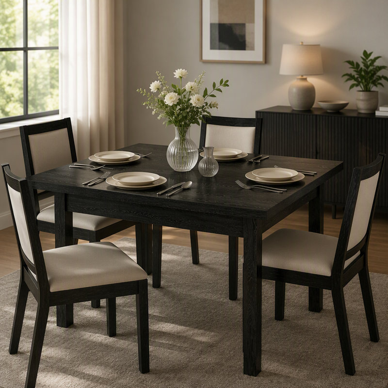 Dining Table(Only Table), Black