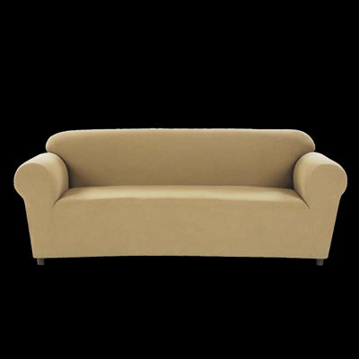 Housse pour causeuse à coussins carrés Chamois Stretch