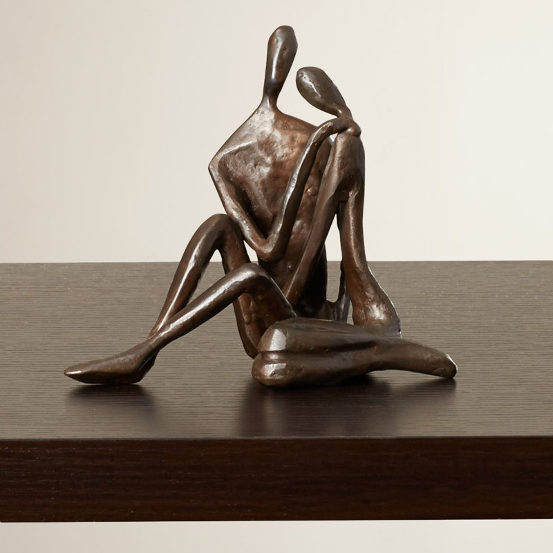 Akylbek Couple Embracing Bronze Sculpture