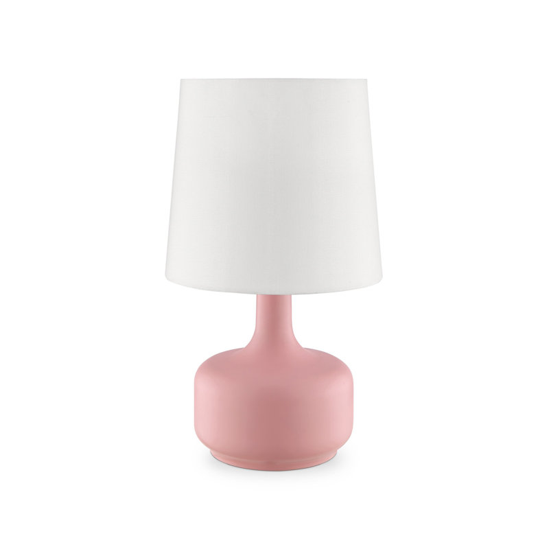 Lampe de chevet 17 po Dedrek, Rose mat