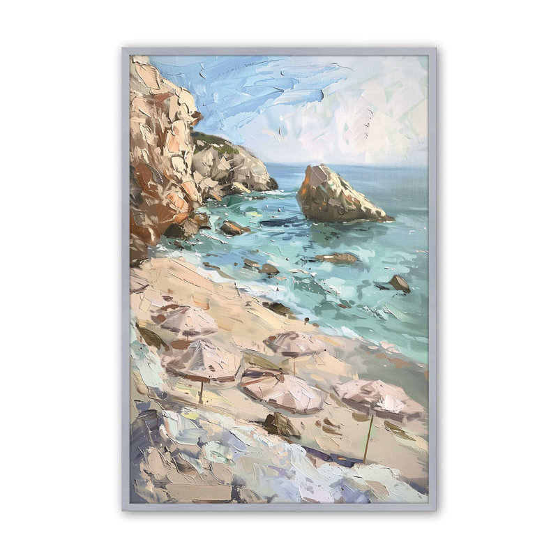 «Serene Vista», impression encadrée sur papier par Azure Artisanal Studio, Chrome poli, H 15,25 po x l 12,25 po x P 1,25 po
