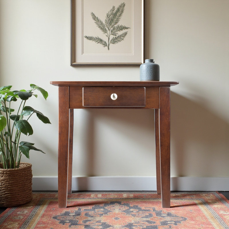 Table de bout avec rangement Rochester au fini brun, H 20 po x l 20 po x P 20 po