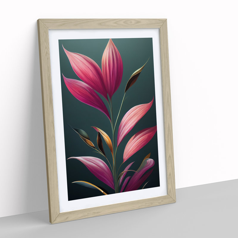 The Pleasing Flowers - Single Picture Frame Print, 34cm H x 25cm W x 2cm D, Oak Framed