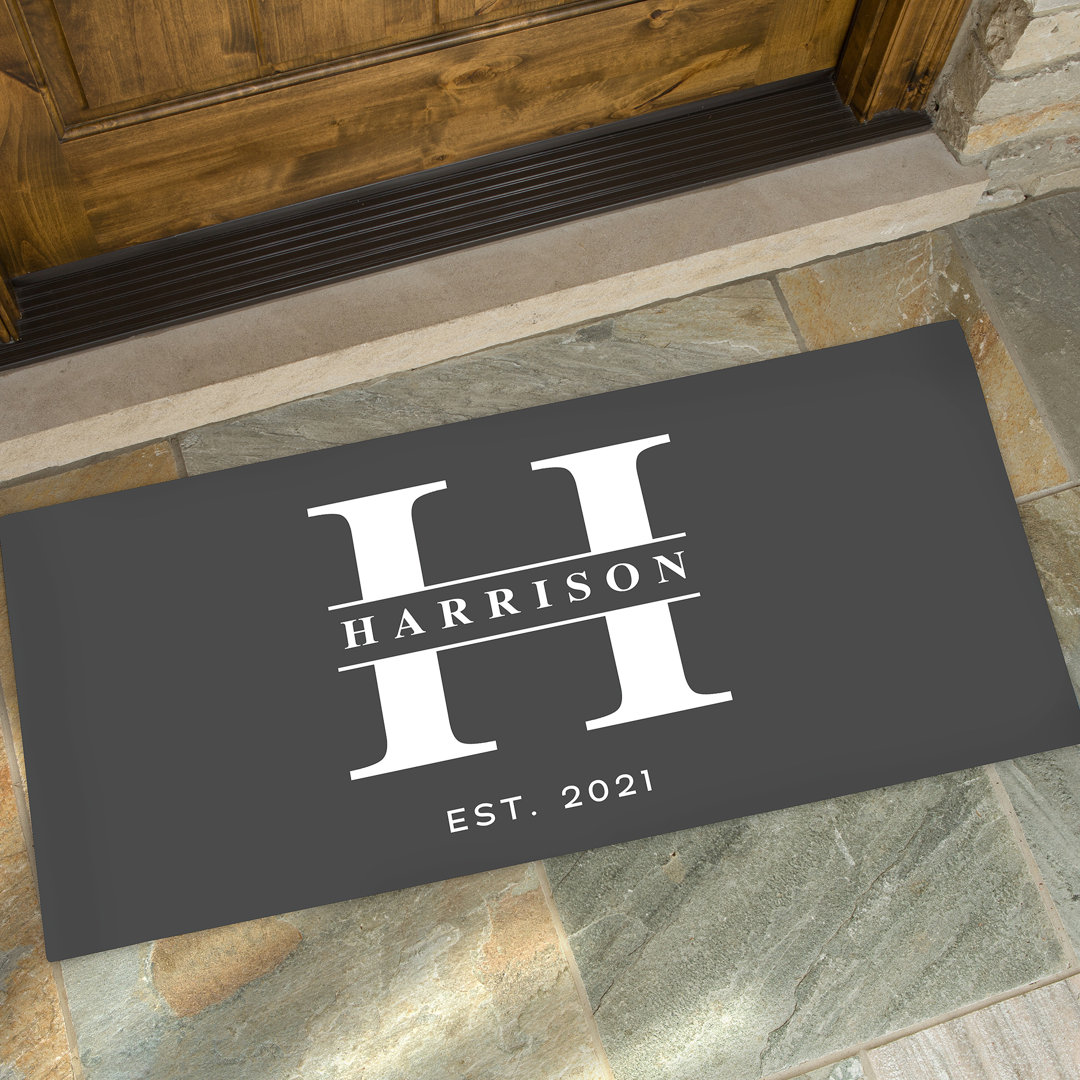 Lavish Last Name 48" x 24" Non-Slip Indoor Door Mat Personalization Mall 
