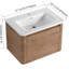 Meuble-lavabo de 28 po, lavabo en céramique blanche, bords arrondis, 3 charnières, contreplaqué facile pour meuble-lavabo avec porte à fermeture en douceur, et -
