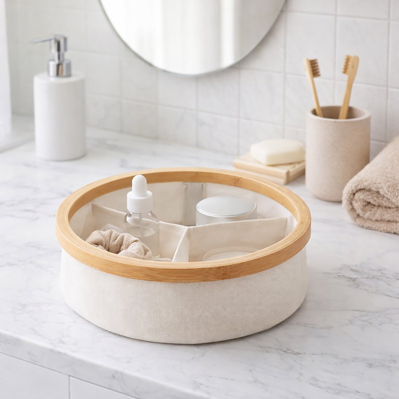 Evideco Decorative Basket, Ivory, 15