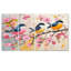 Ensemble de décoration murale rose avec oiseaux noirs et branches Relaxation I-1968580954