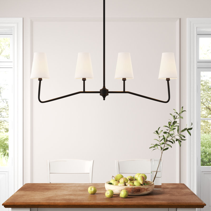 Diana 4-Light Linear Pendant, Black
