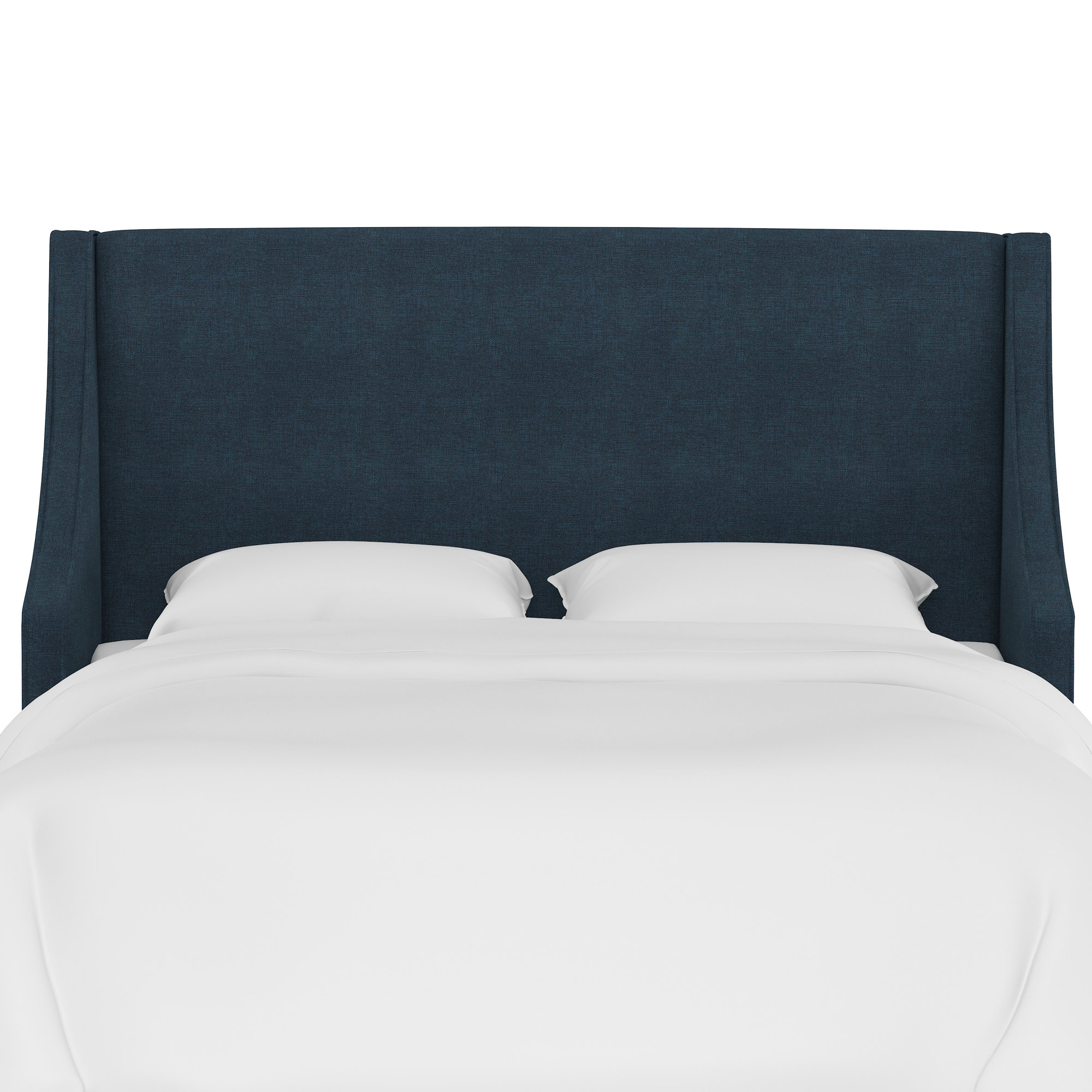 Riane Upholstered Headboard, Queen, Zuma Navy Textured Linen