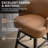 Swivel 30.3'' Faux Leather Bar Stool with Solid Wood Legs, Brown (Set of 2)-1206728245