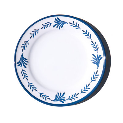 Assiette plate en mélamine NewWave Medallion Flower - bleu - 10,5 po - ensemble de 6