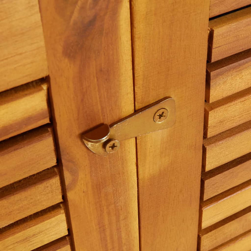 Boîte de rangement en bois d'acacia résistant à l'eau en brun