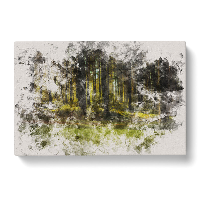 Green Forest Vol.4 - Wrapped Canvas Graphic Art, 35cm H x 50cm W x 3cm D