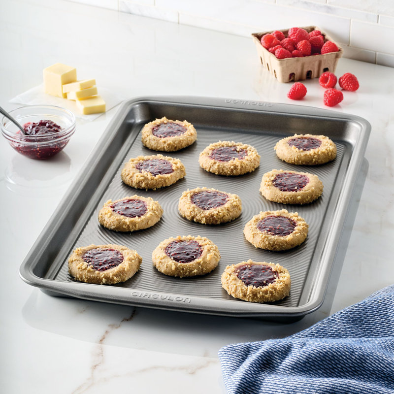 Circulon Bakeware Nonstick Cookie Pan / Cookie Sheet, Gray, 15" H x 10" W