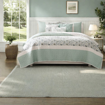 Reversible Bedding Sets, Full Queen Cotton Percale Farmhouse Bedroom