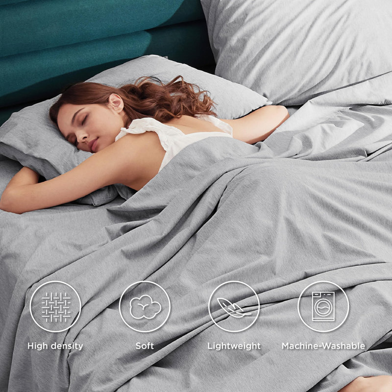 Polyester Standard, Twin Sheet Set with 1Pillowcase, Gray