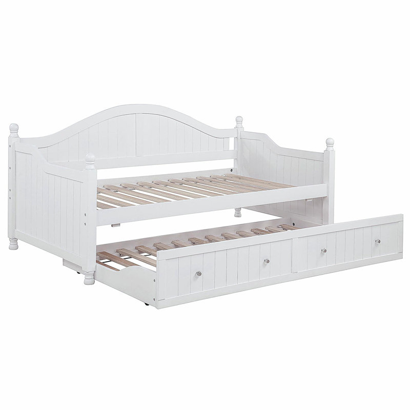 Lit de jour simple blanc avec couchette